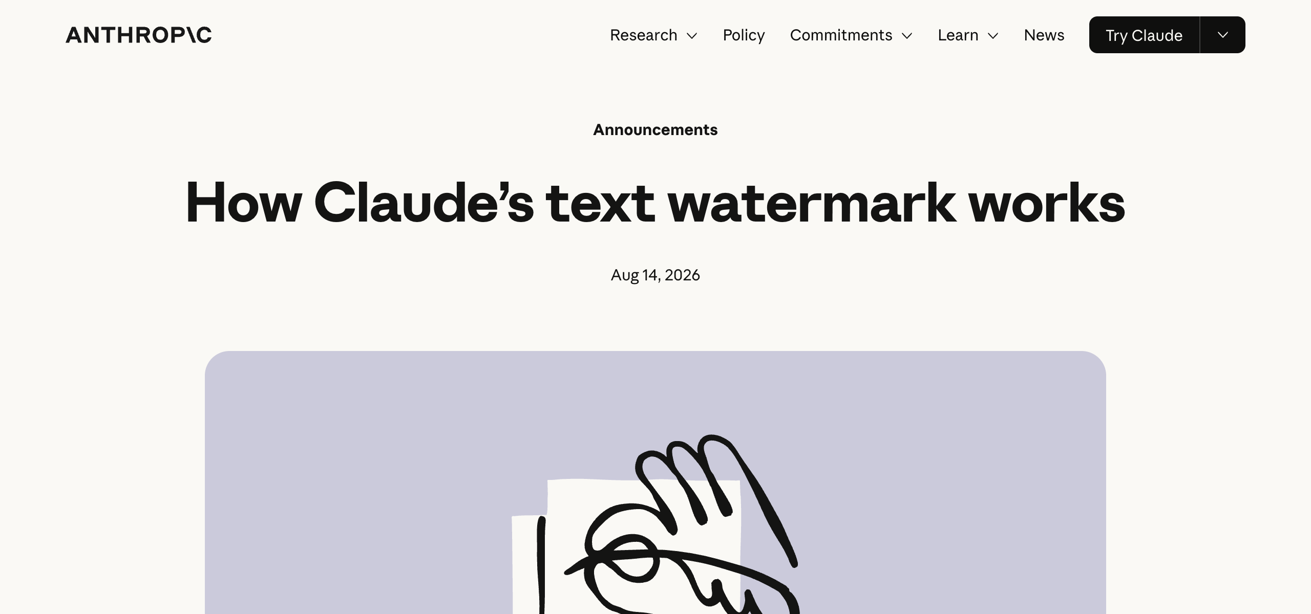 Разбор Anthropic «How Claude's text watermark works» от 14 августа 2026 — первоисточник фактов о механике маркировки.